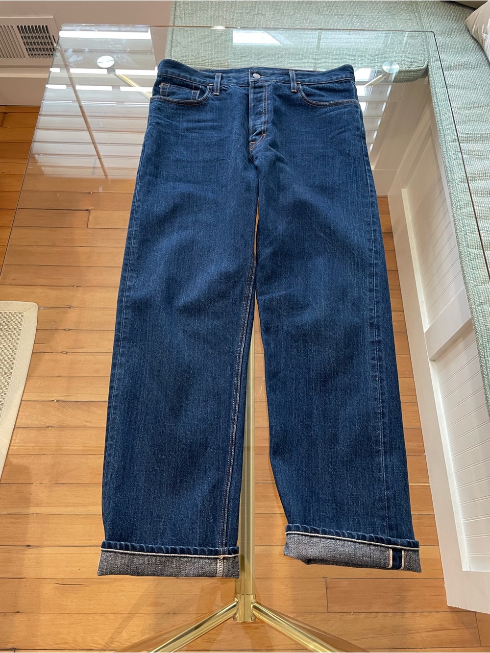 Banana Republic Made in USA Selvedge Indigo Relaxed Jeans EUC